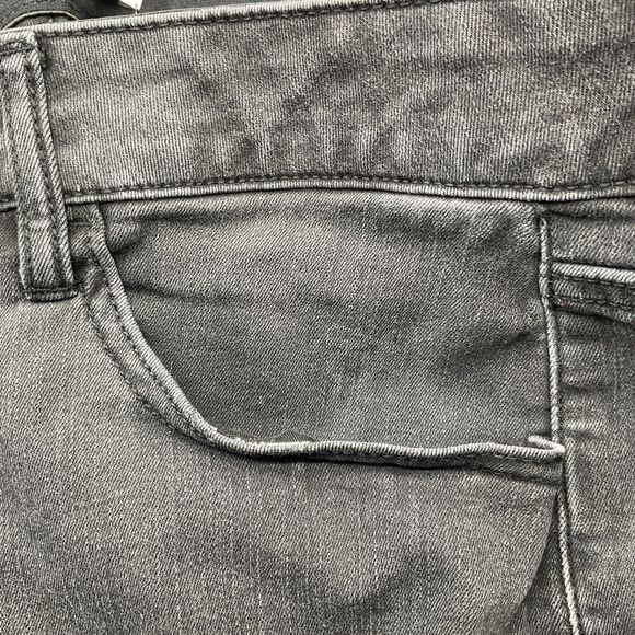 Ava & Viv Women's Mid Rise Skinny Jeans Crop Fringe Hem Size 20 Black - Picture 6 of 12